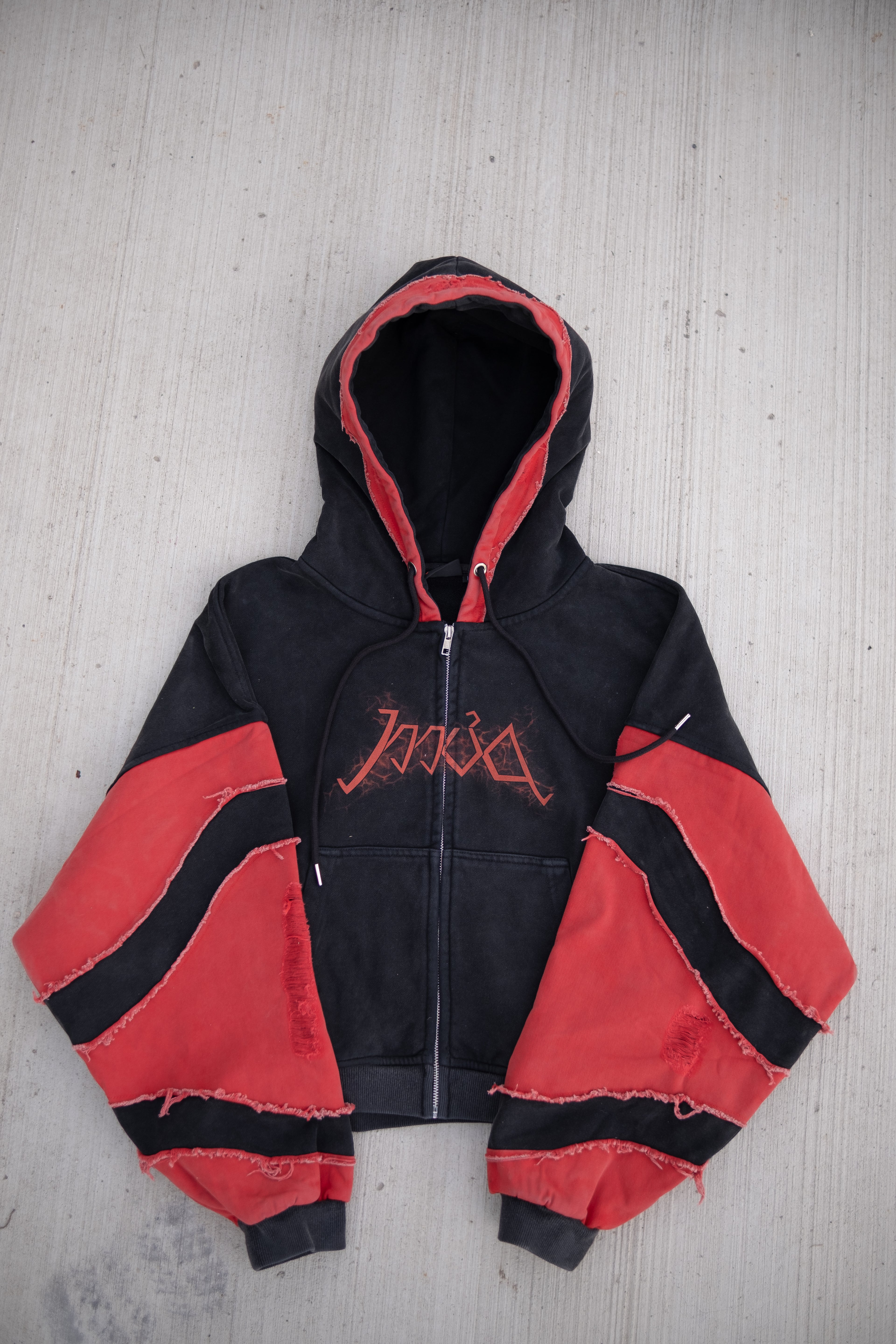 Distressed Zip Up